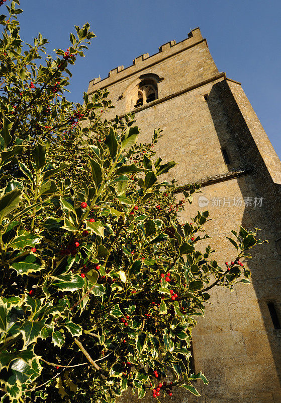 Holly Bush和Church Tower